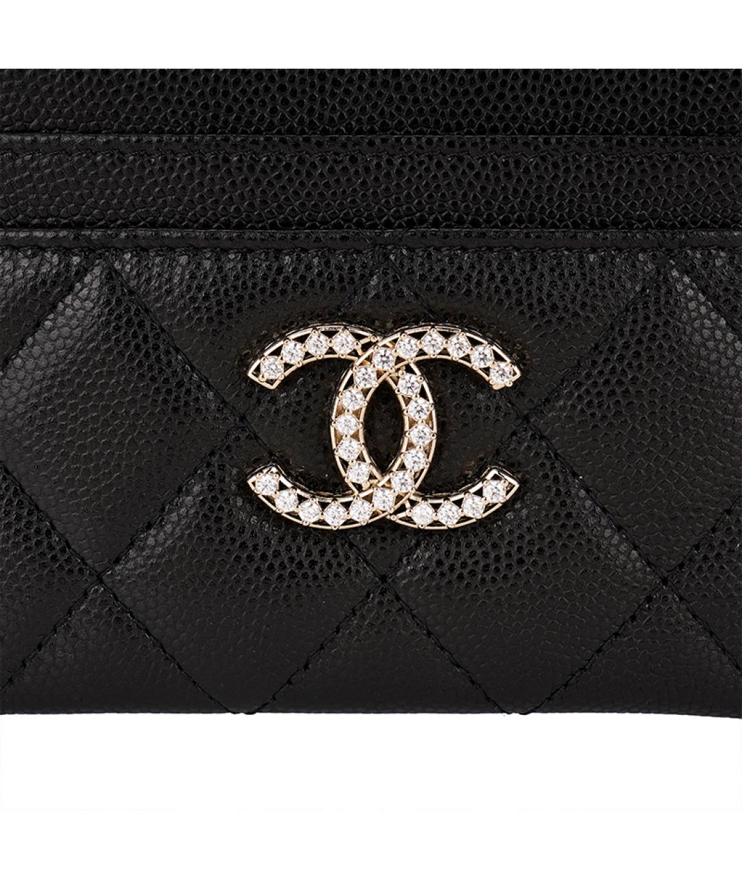 CHANEL Черный кожаный кардхолдер, фото 5