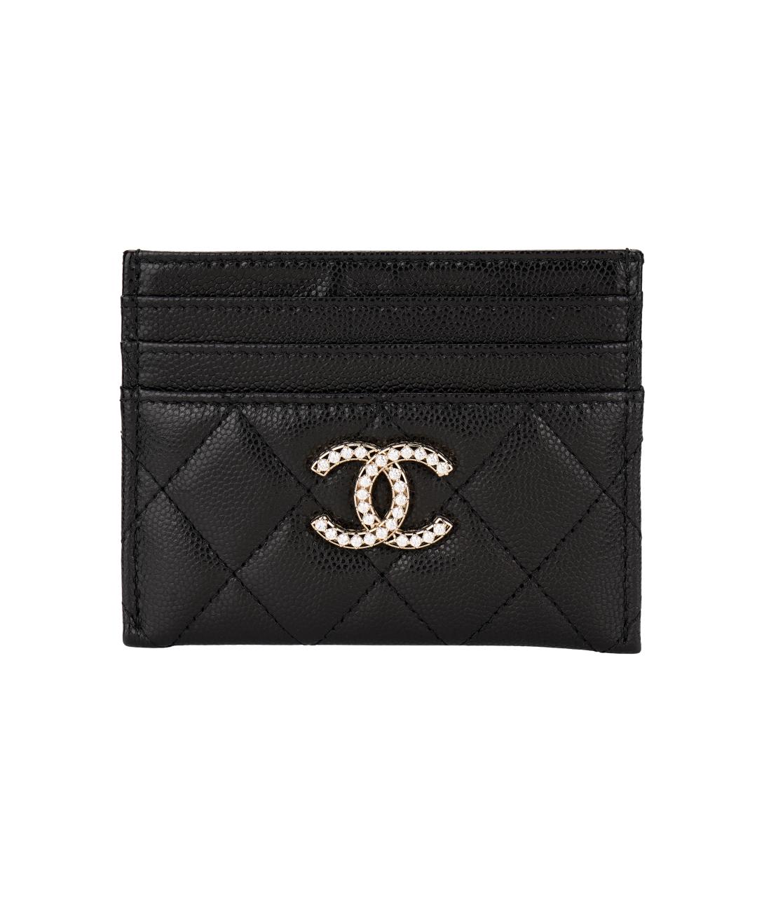 CHANEL Черный кожаный кардхолдер, фото 1