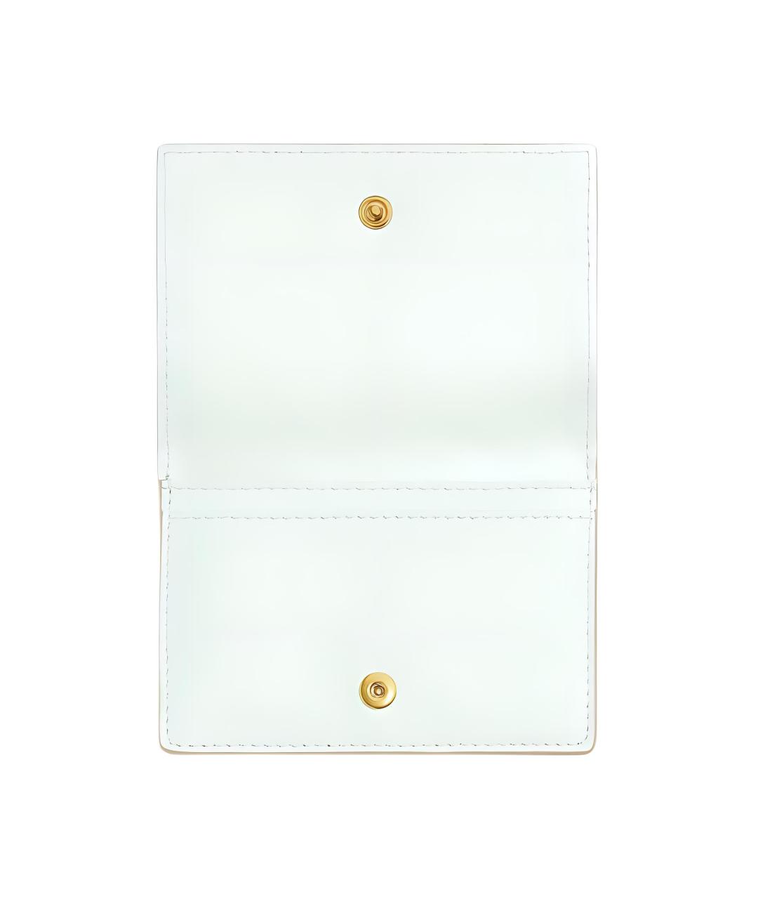 BOTTEGA VENETA Бежевый кожаный кардхолдер, фото 2