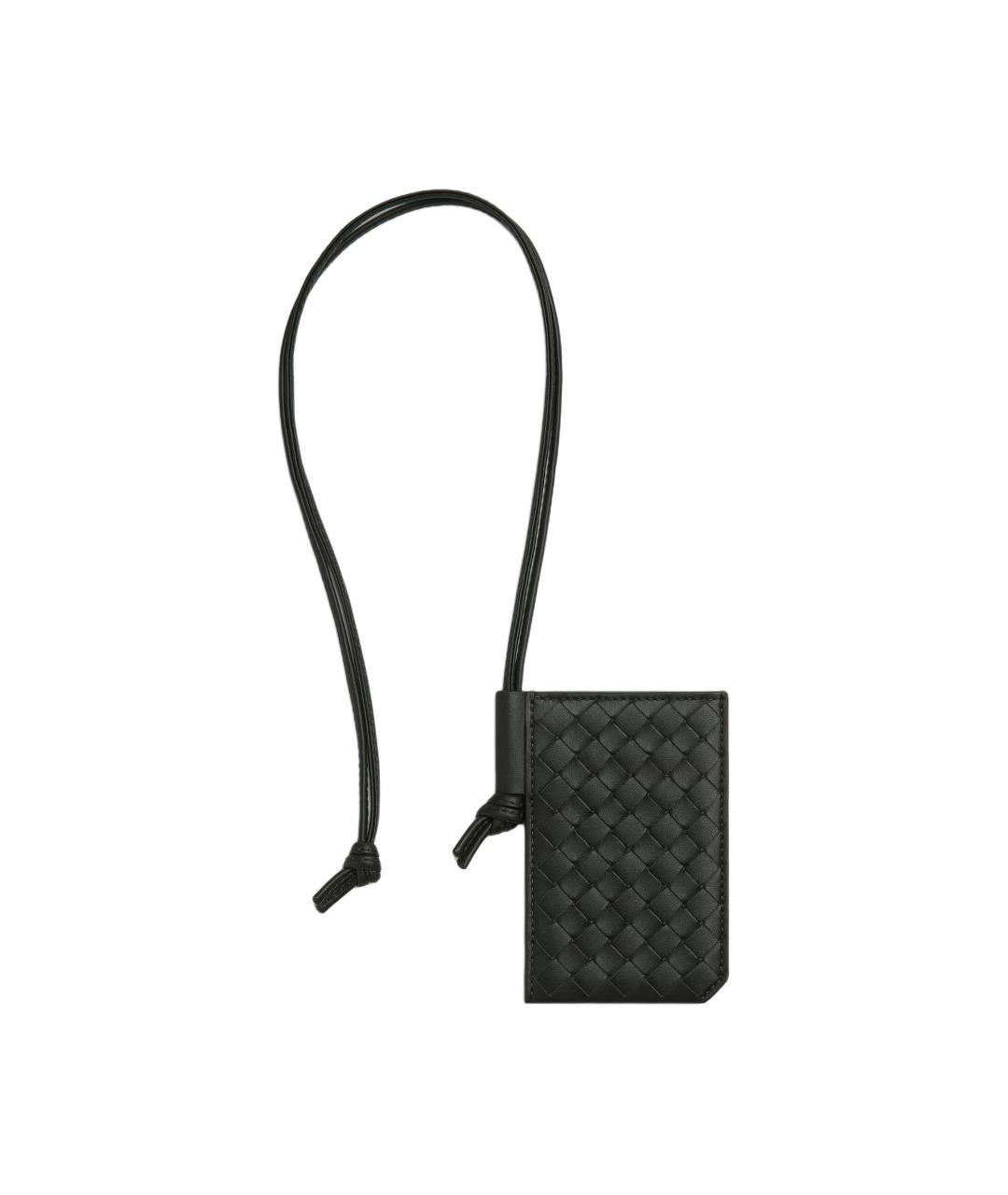 BOTTEGA VENETA Зеленый кожаный кардхолдер, фото 1