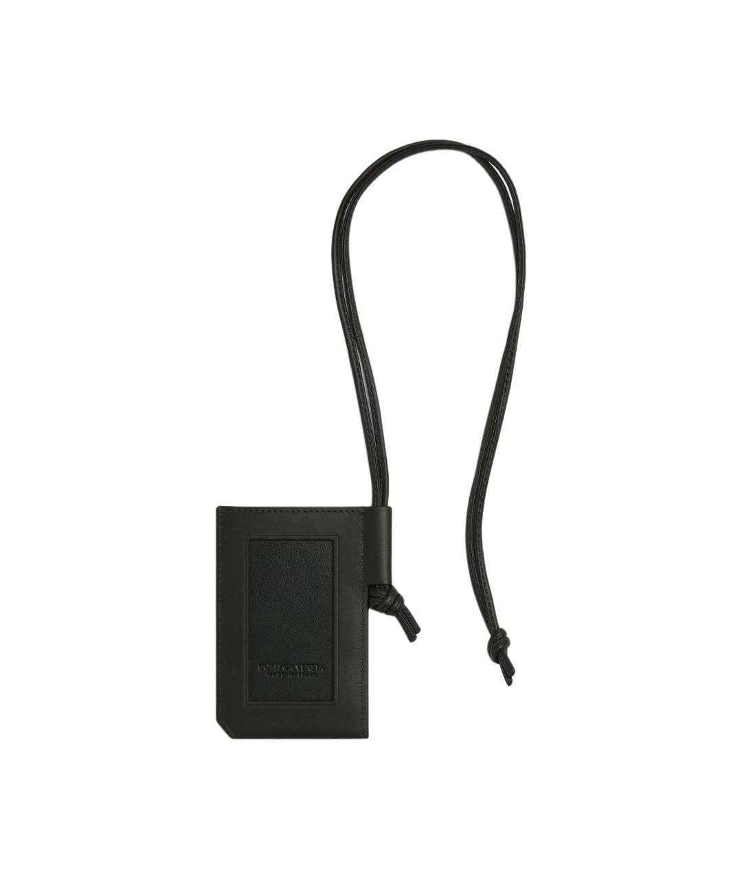 BOTTEGA VENETA Зеленый кожаный кардхолдер, фото 2