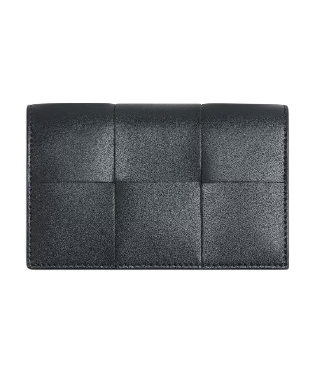 BOTTEGA VENETA Черный кожаный кардхолдер, фото 1