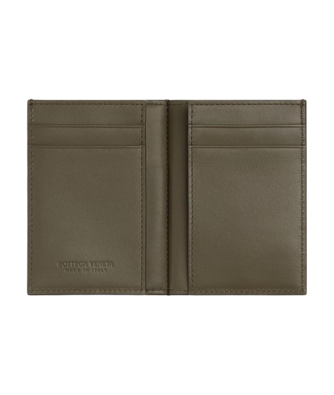 BOTTEGA VENETA Черный кожаный кардхолдер, фото 3