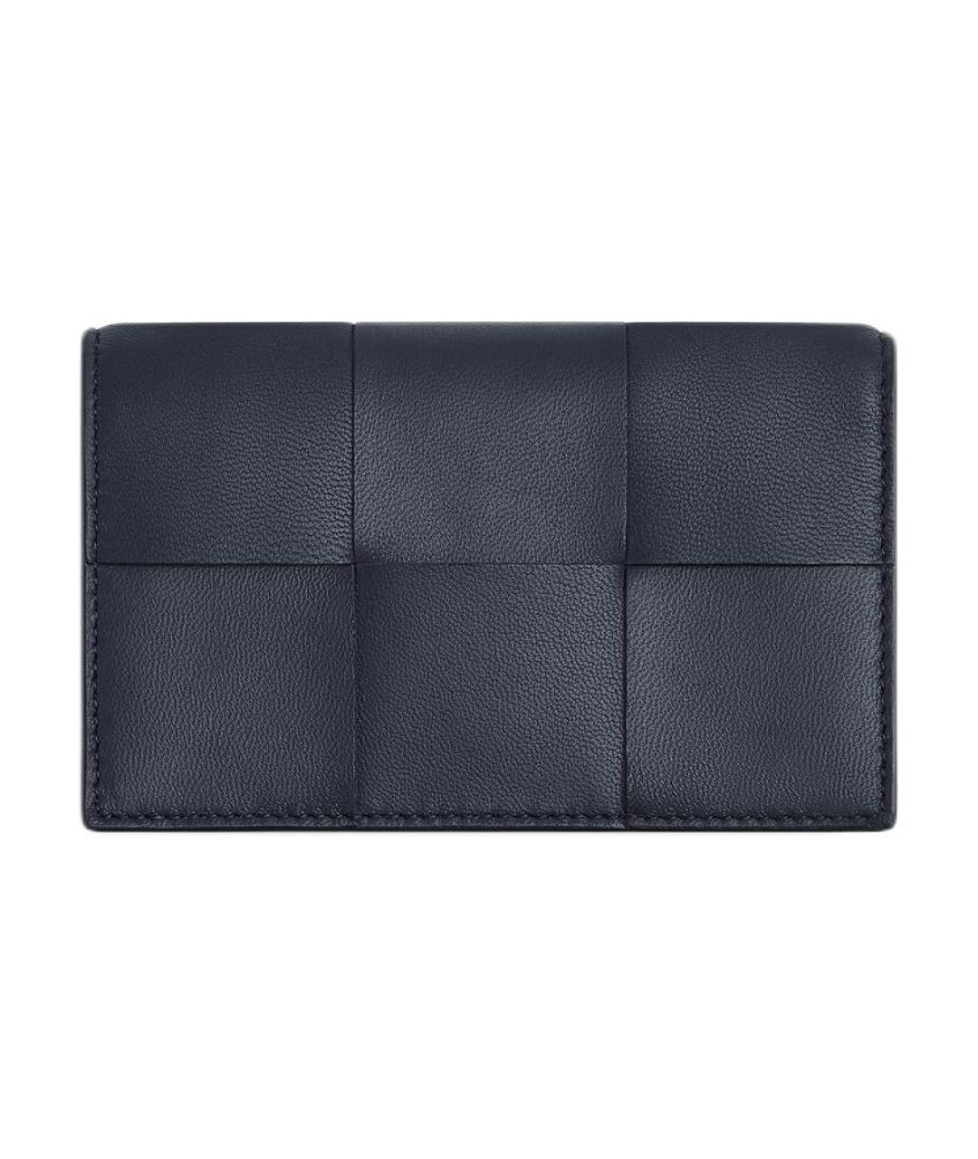 BOTTEGA VENETA Темно-синий кожаный кардхолдер, фото 1