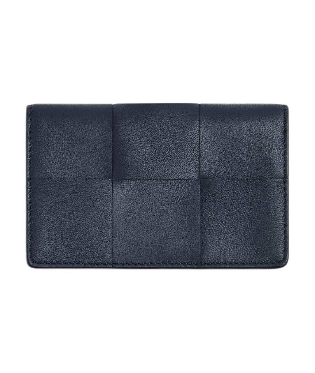 BOTTEGA VENETA Темно-синий кожаный кардхолдер, фото 3