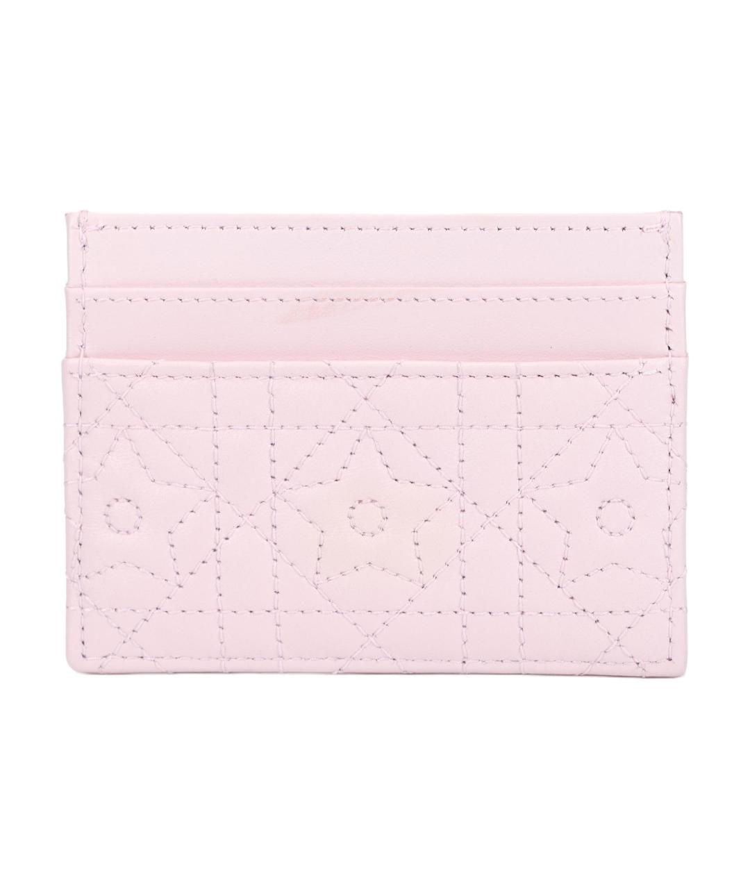 CHRISTIAN DIOR Розовый кожаный кардхолдер, фото 3