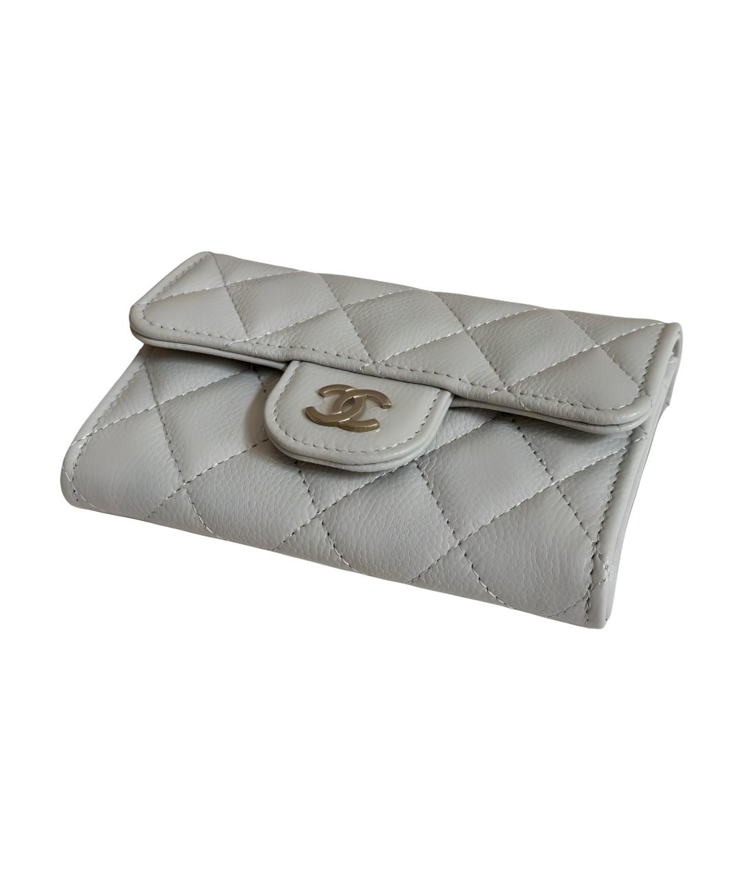 CHANEL Серый кожаный кардхолдер, фото 2