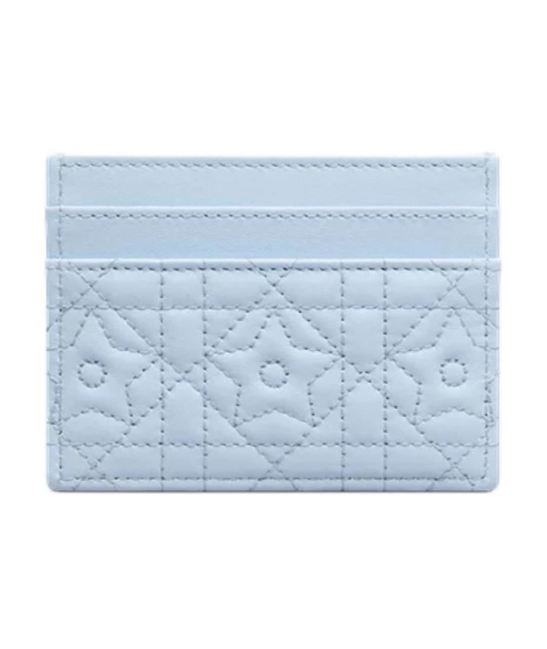 CHRISTIAN DIOR Голубой кожаный кардхолдер, фото 6