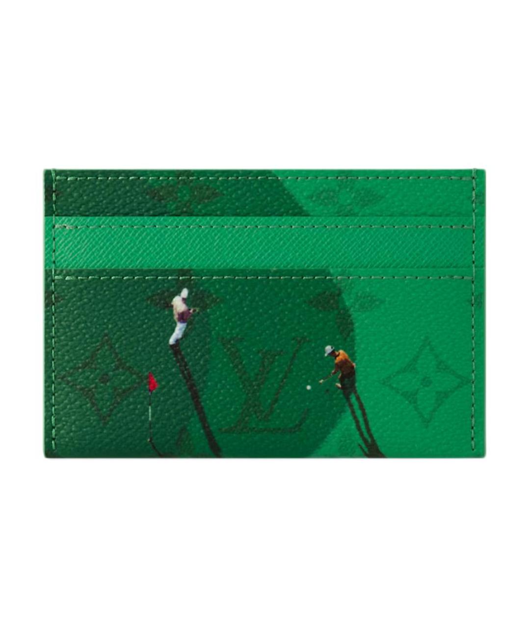LOUIS VUITTON Зеленый кардхолдер, фото 1