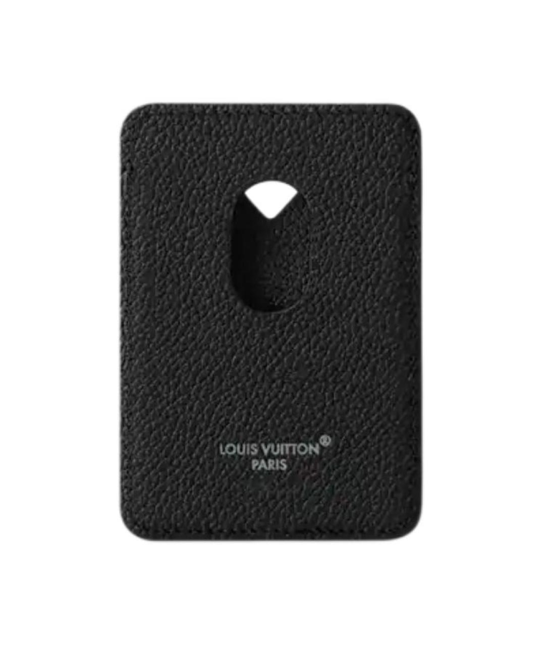 LOUIS VUITTON Серый кожаный кардхолдер, фото 3