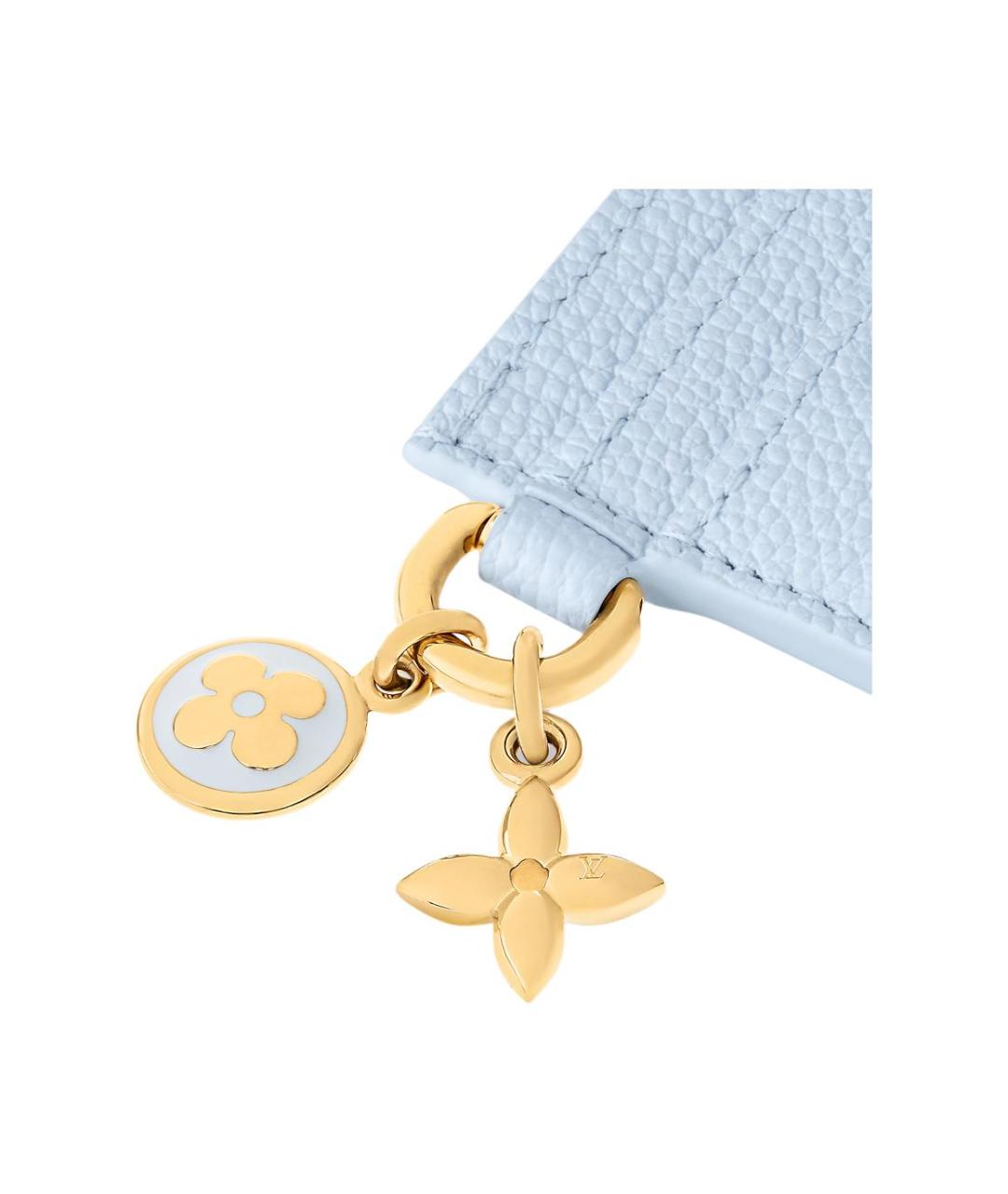 LOUIS VUITTON Голубой кожаный кардхолдер, фото 5