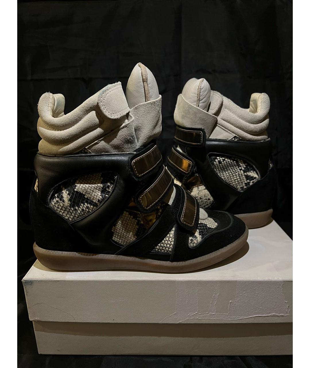 ISABEL MARANT ETOILE Мульти кожаные кеды, фото 6