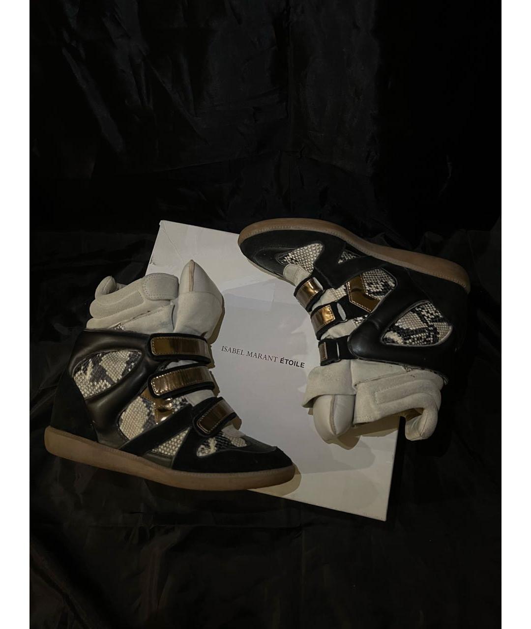 ISABEL MARANT ETOILE Мульти кожаные кеды, фото 5