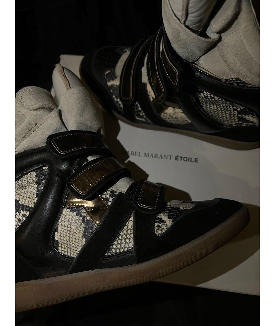 ISABEL MARANT ETOILE Мульти кожаные кеды, фото 4