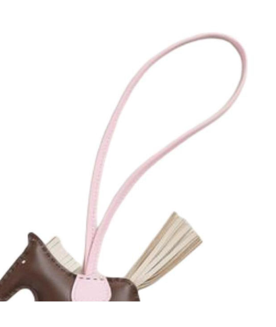 HERMES Коричневый брелок, фото 2