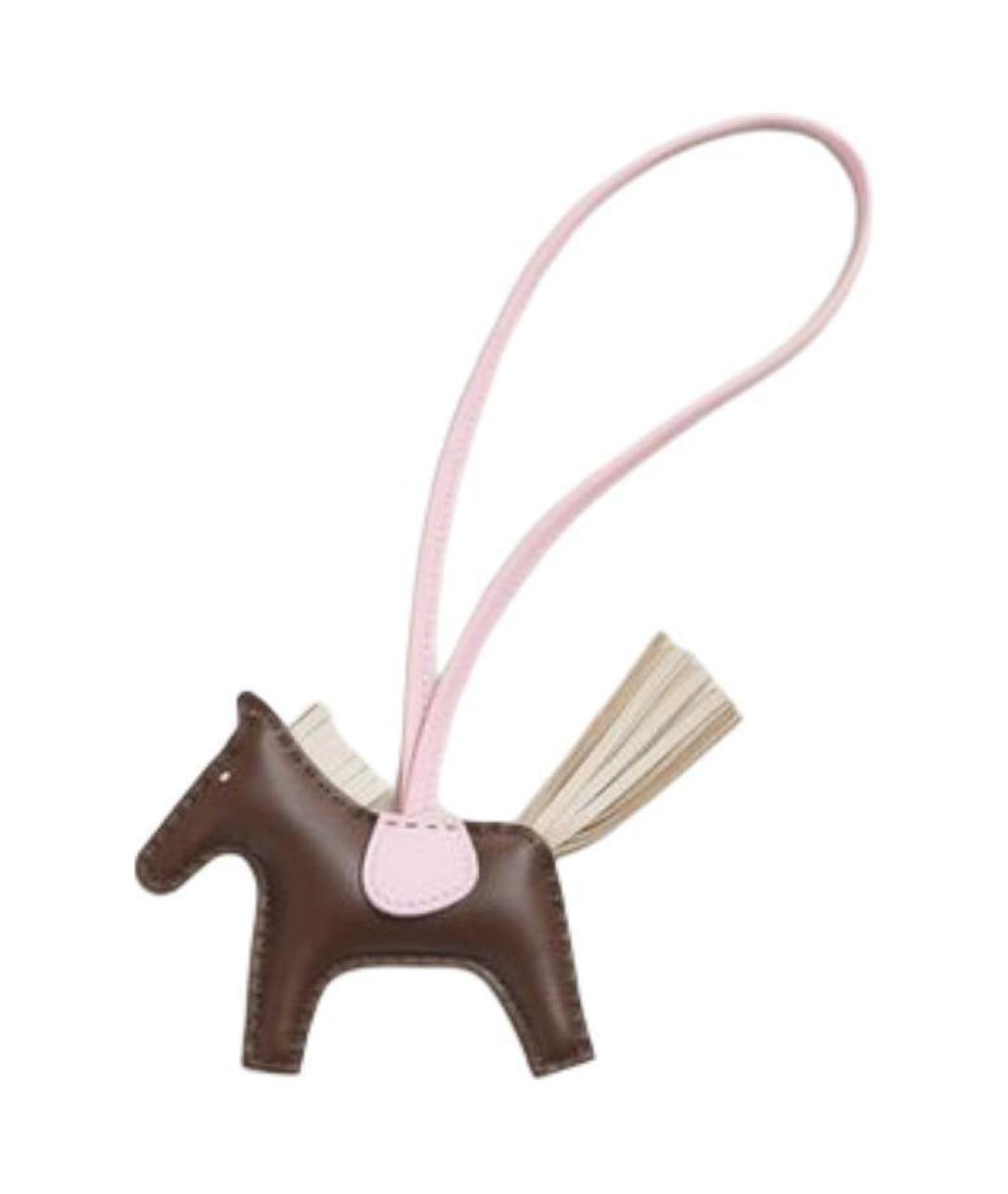 HERMES Коричневый брелок, фото 1