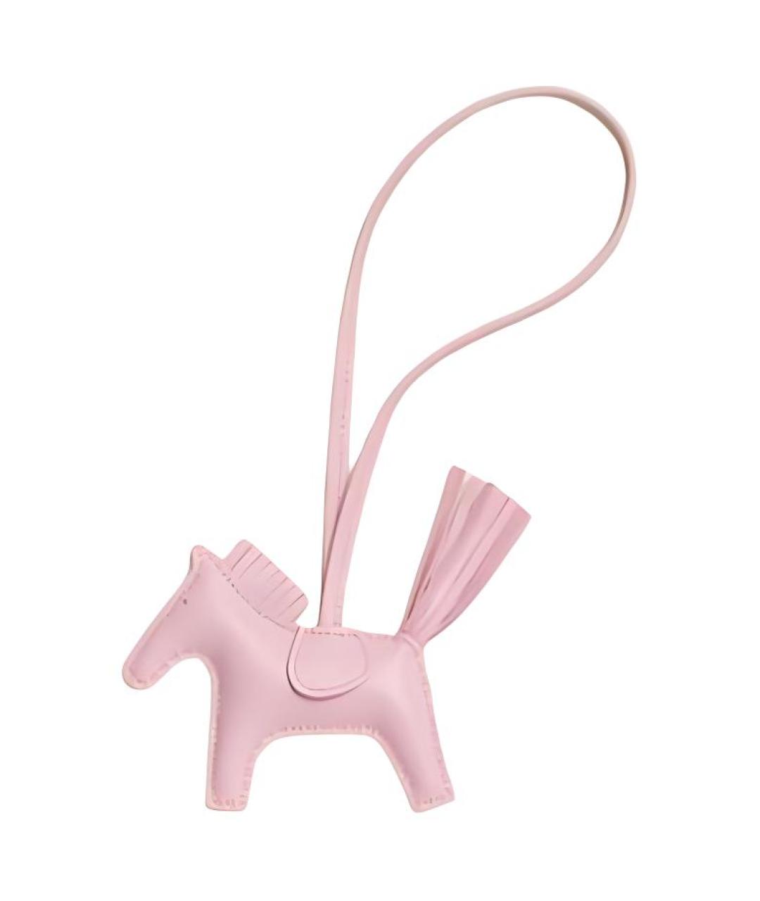HERMES Розовый брелок, фото 1