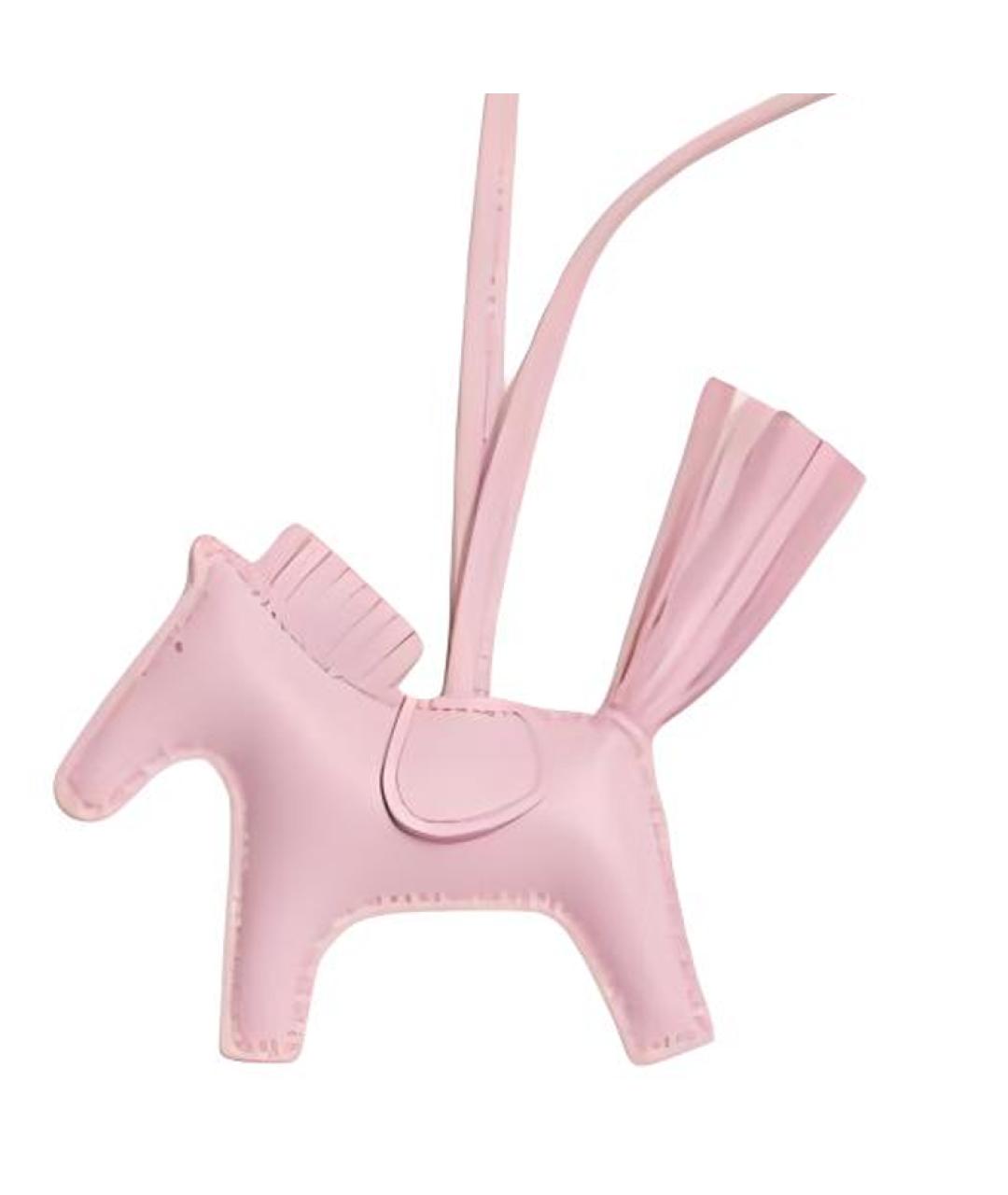 HERMES Розовый брелок, фото 2