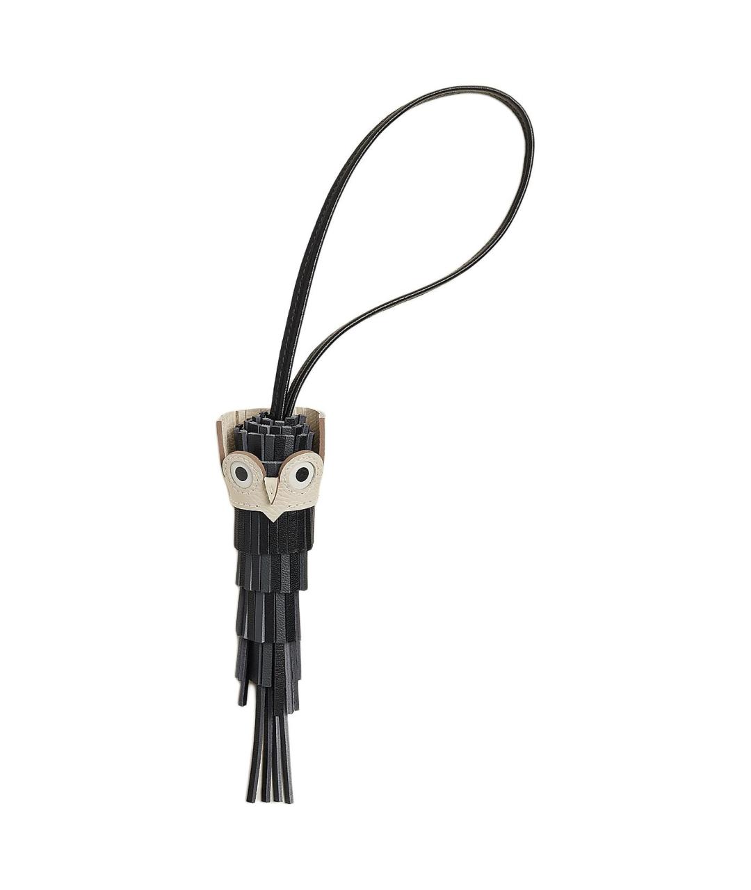 HERMES Черный брелок, фото 1