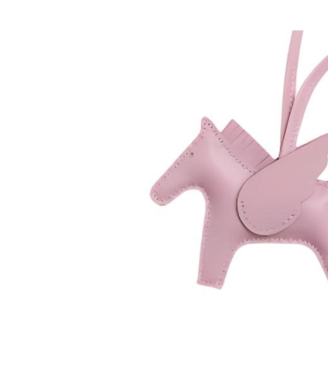 HERMES Розовый брелок, фото 3