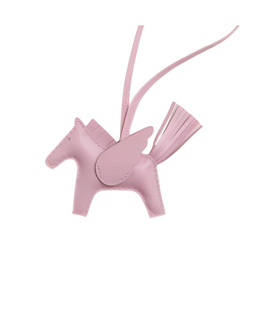 HERMES Розовый брелок, фото 2