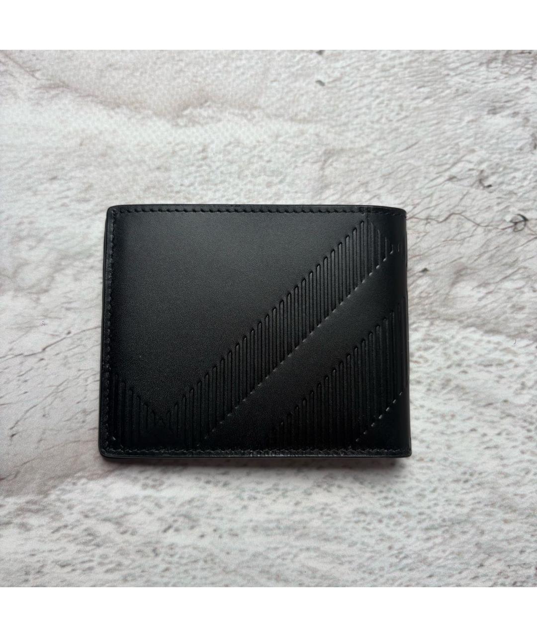 BURBERRY Черный кожаный кошелек, фото 2