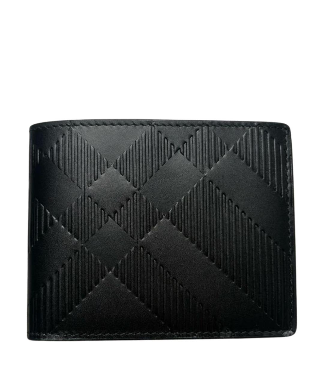 BURBERRY Черный кожаный кошелек, фото 1