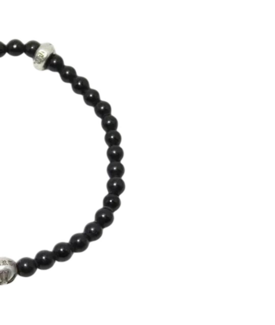 CHROME HEARTS Черный серебряный браслет, фото 3