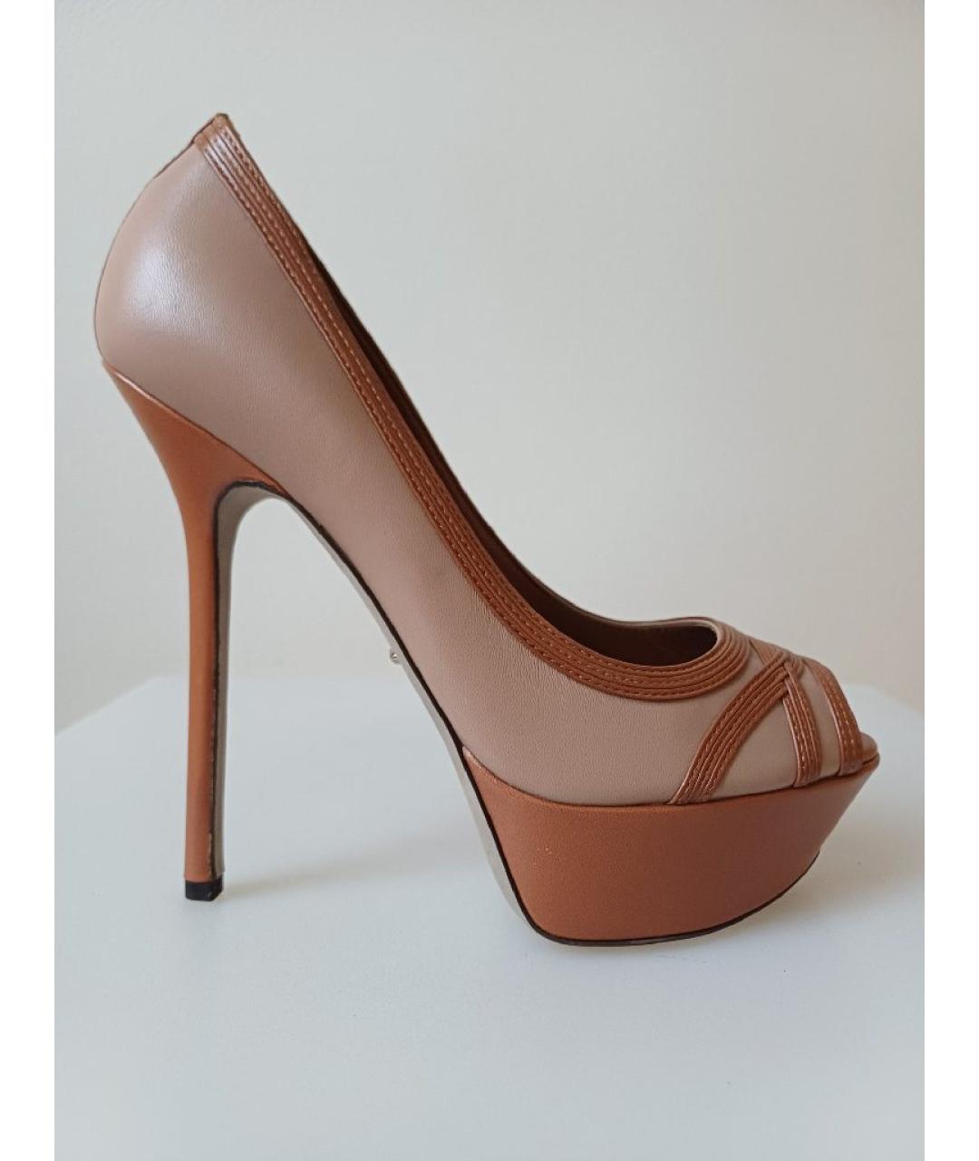 SERGIO ROSSI Коричневые кожаные туфли, фото 10