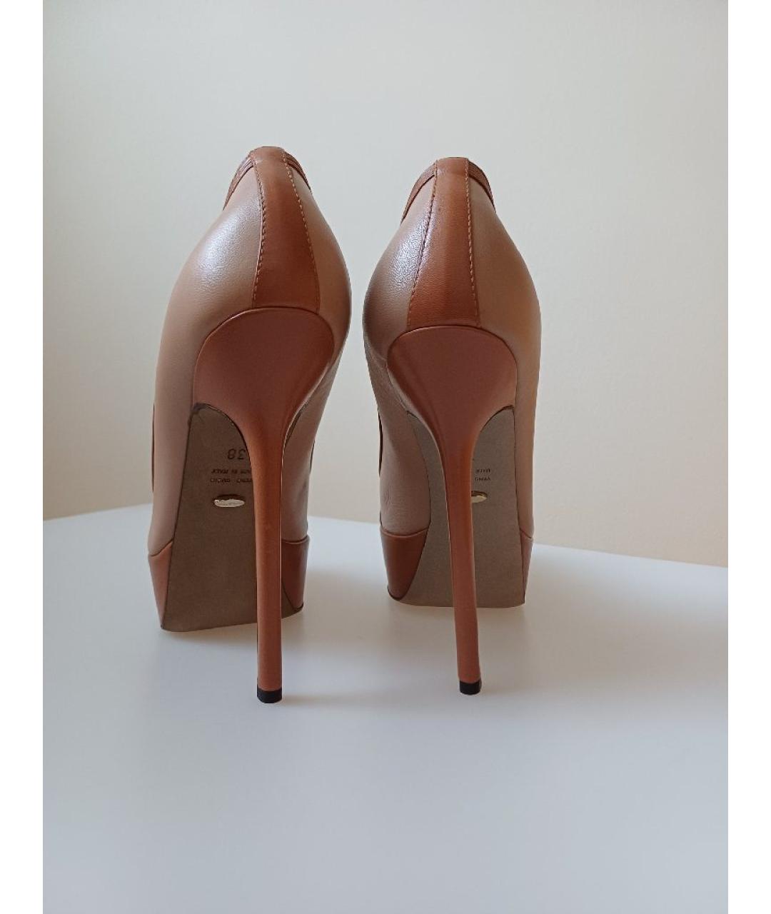 SERGIO ROSSI Коричневые кожаные туфли, фото 8