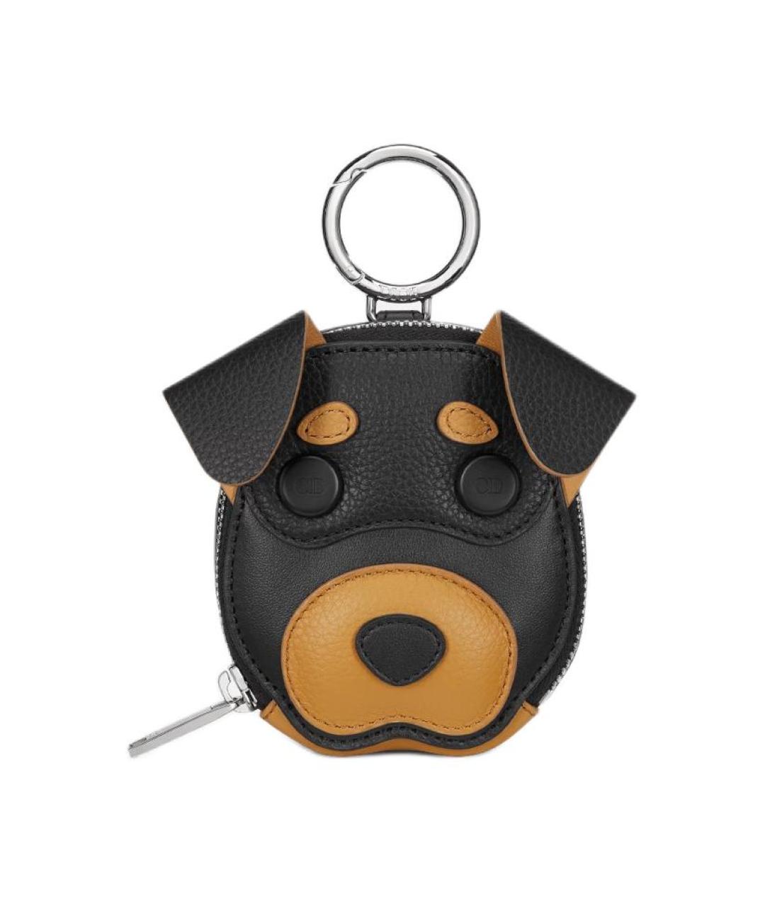 CHRISTIAN DIOR Черный кожаный кошелек, фото 3