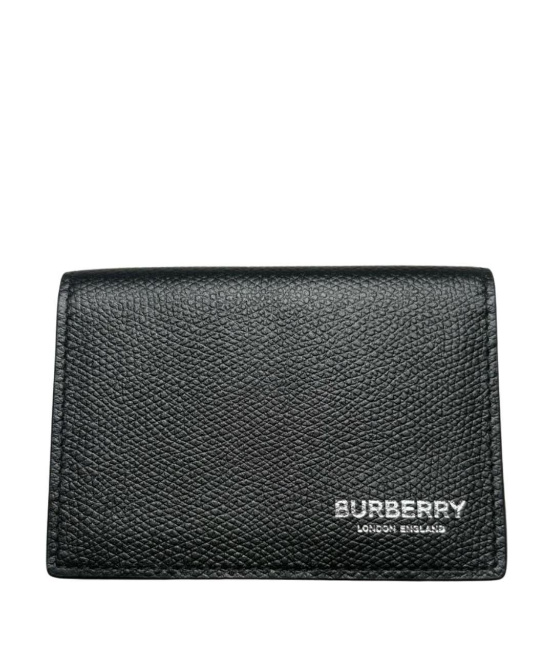 BURBERRY Черный кожаный кардхолдер, фото 1