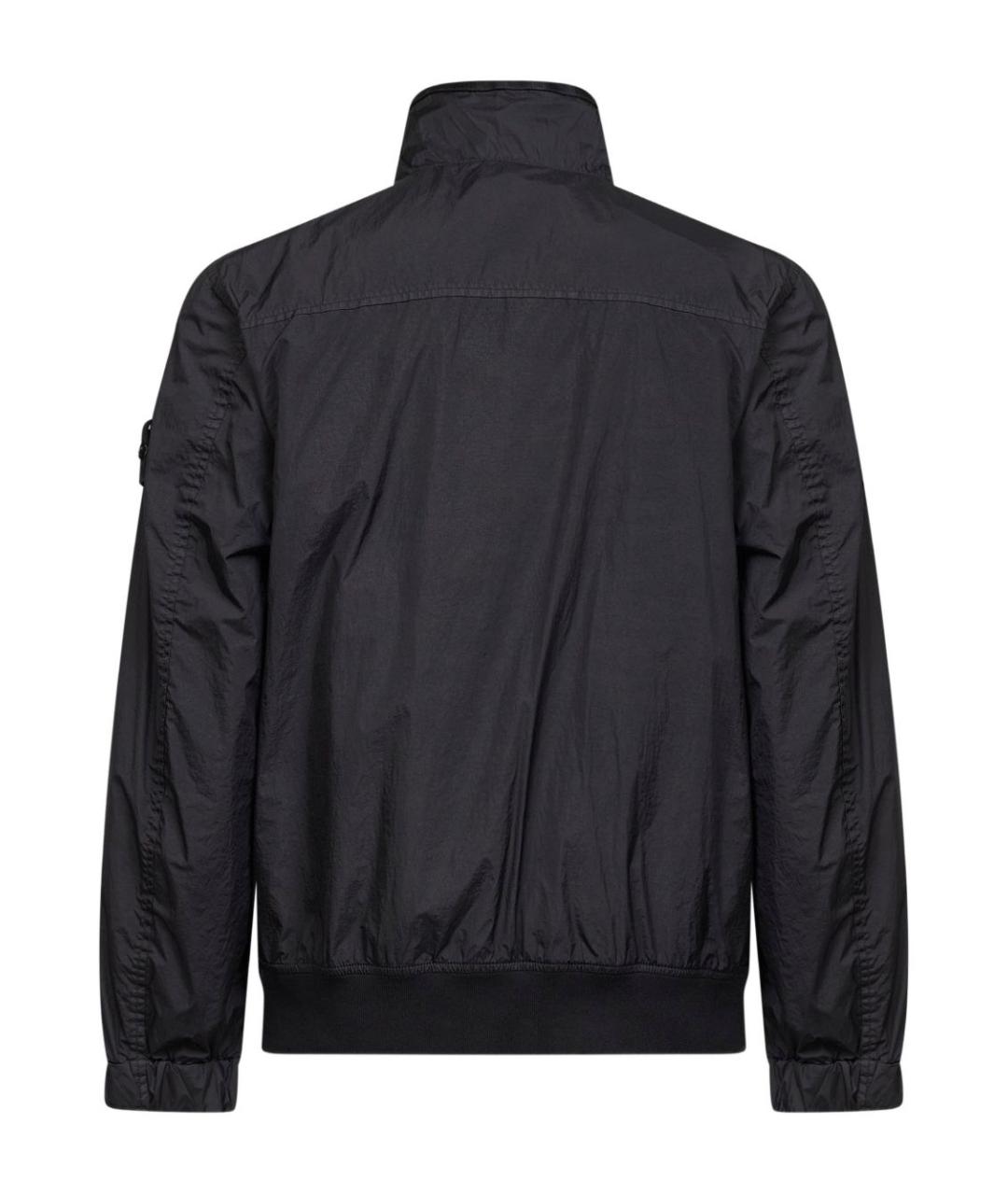 STONE ISLAND Черная полиамидовая куртка, фото 2