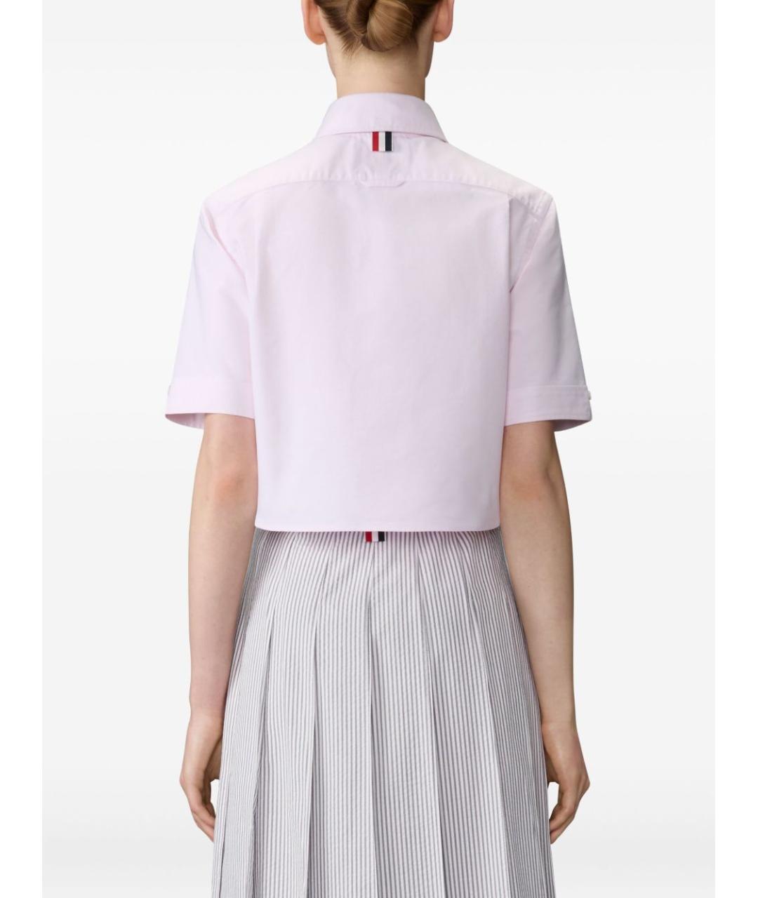 THOM BROWNE Розовая хлопковая рубашка, фото 3