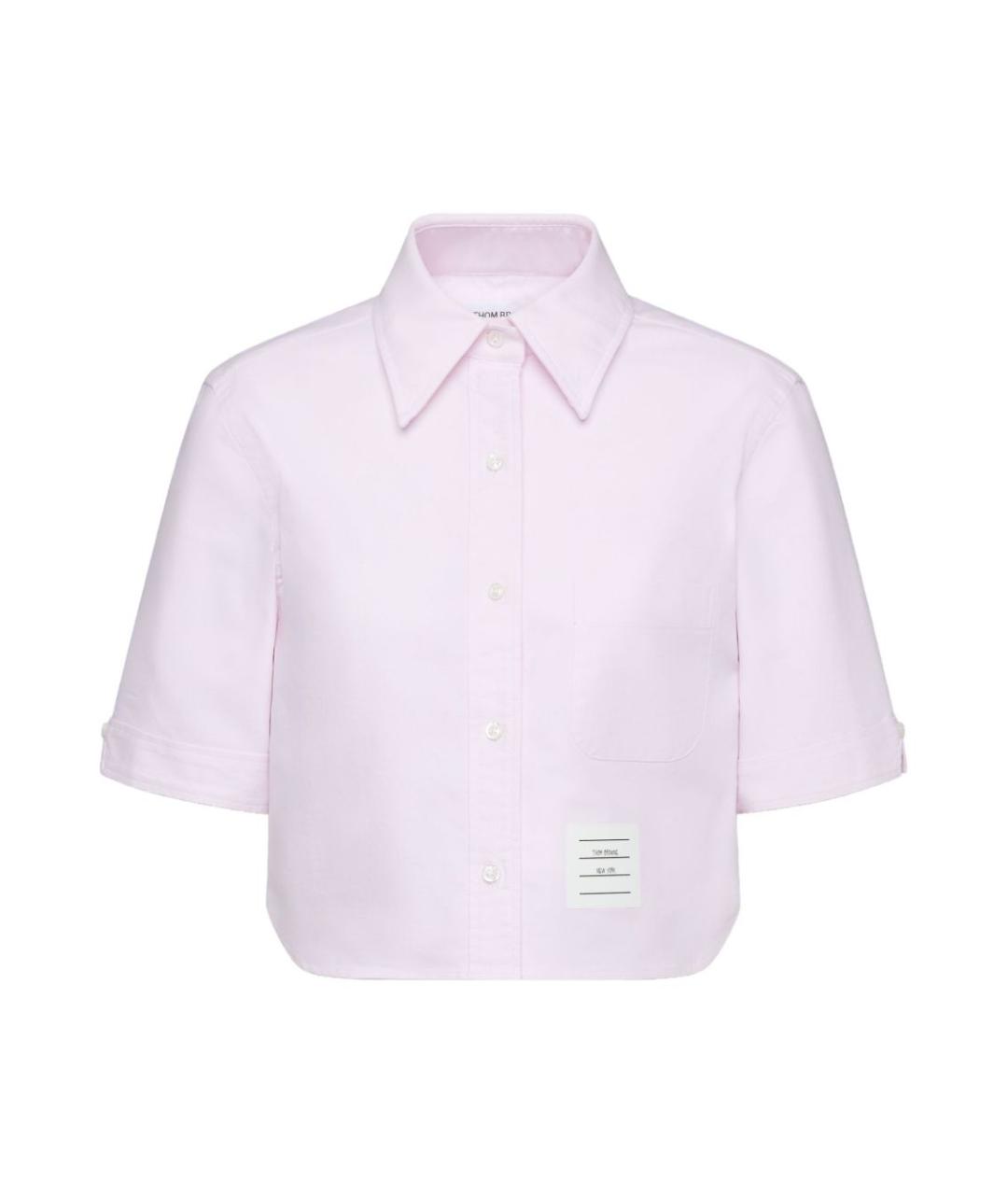 THOM BROWNE Розовая хлопковая рубашка, фото 1