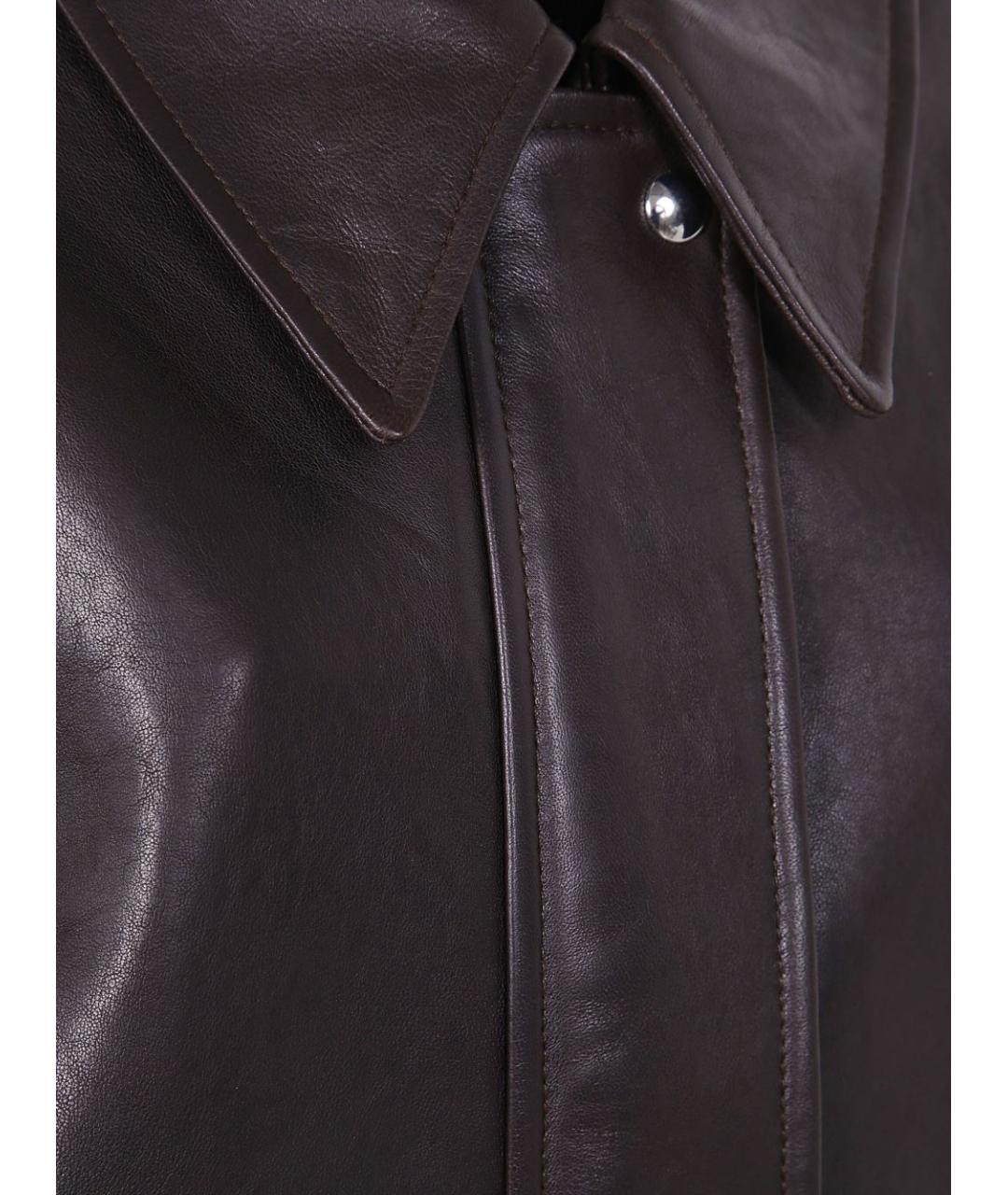 KHAITE Коричневая кожаная куртка, фото 2