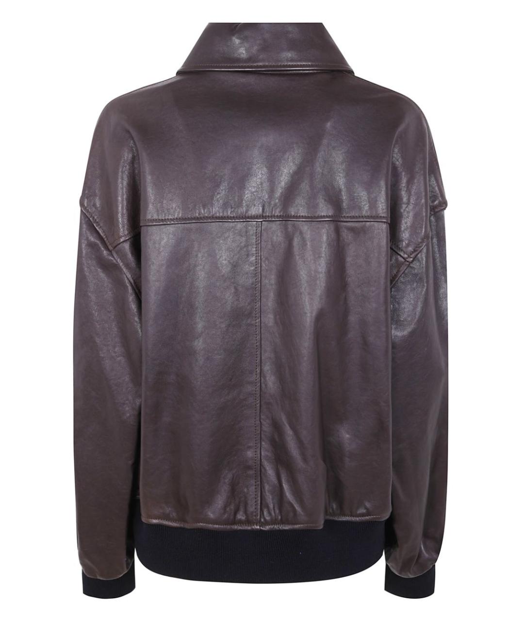 KHAITE Коричневая кожаная куртка, фото 3