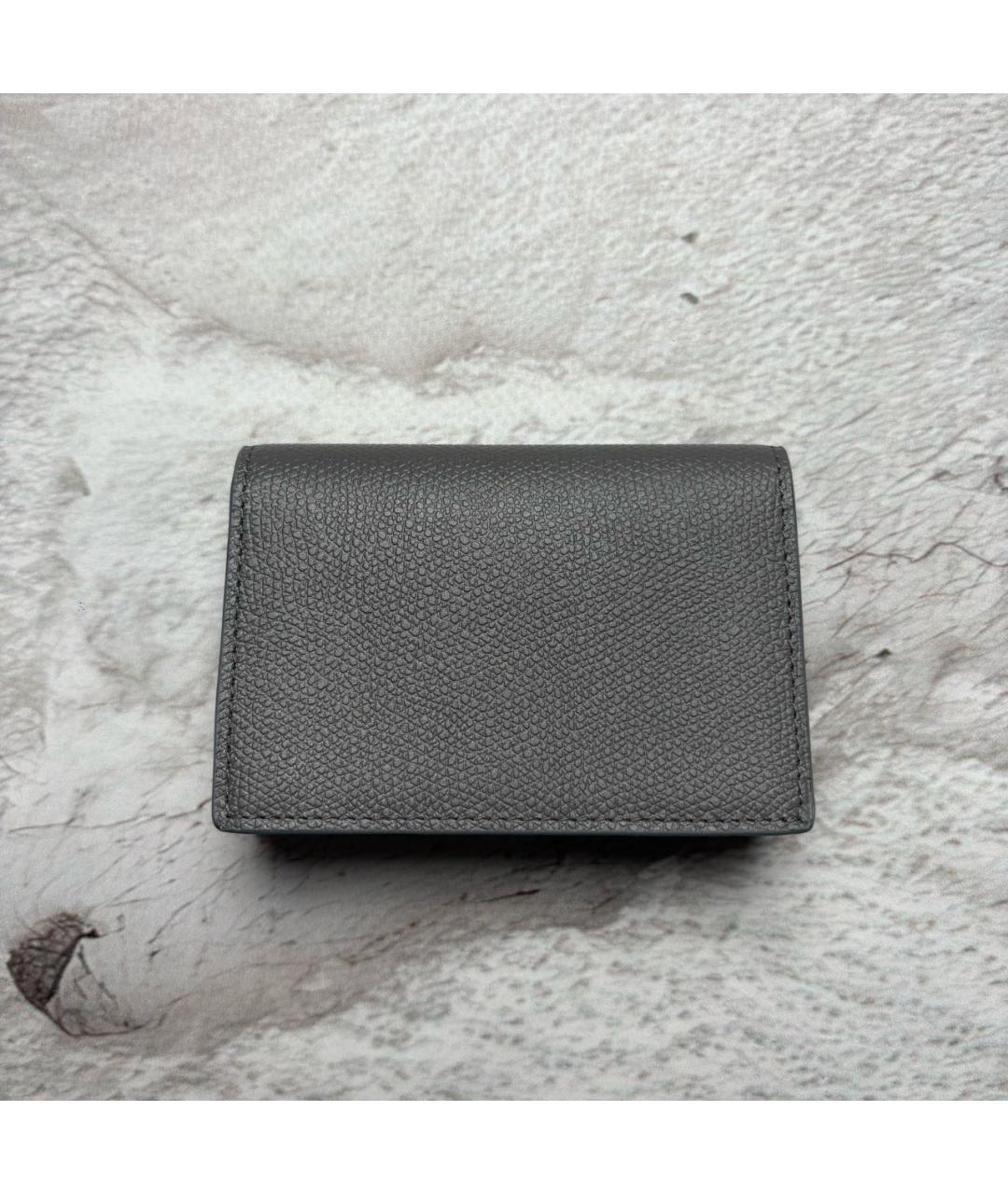 BURBERRY Серый кожаный кардхолдер, фото 2