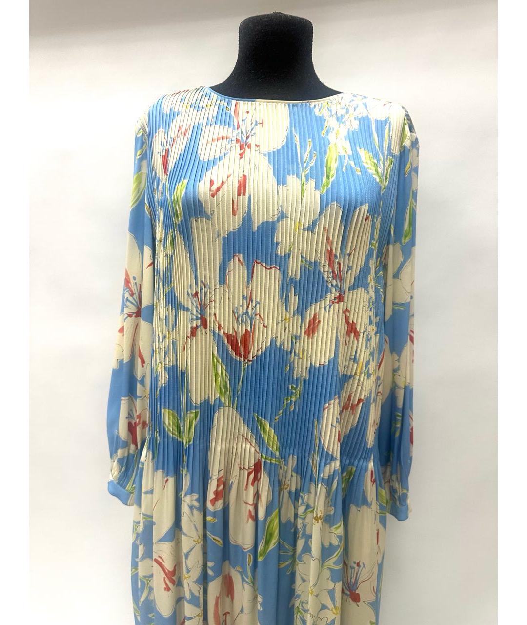 LORO PIANA Мульти шелковое повседневное платье, фото 7