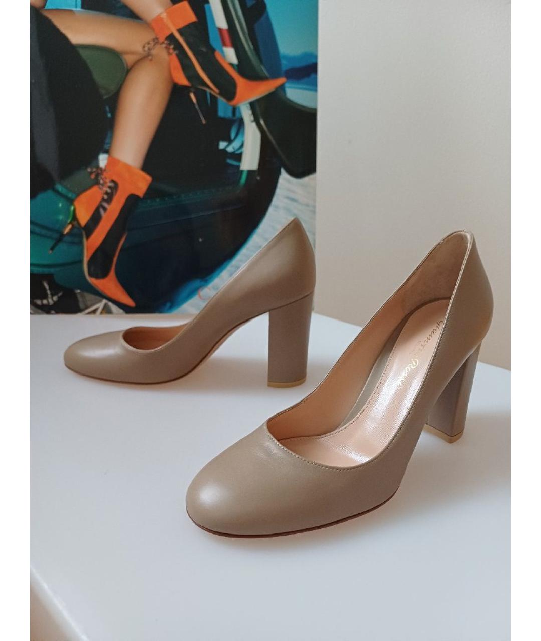 GIANVITO ROSSI Серые кожаные туфли, фото 3