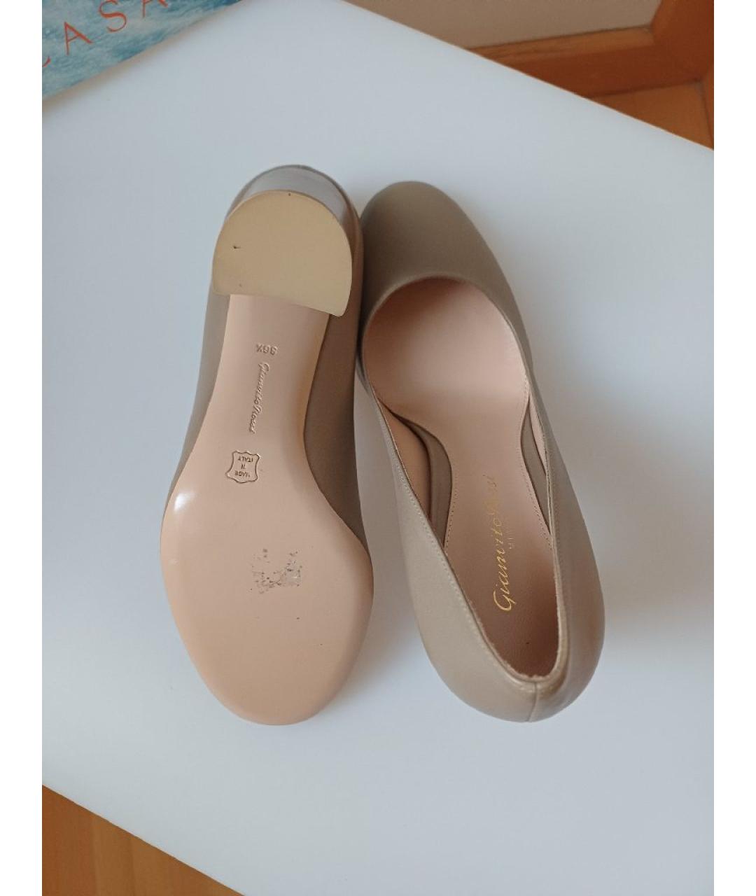 GIANVITO ROSSI Серые кожаные туфли, фото 9