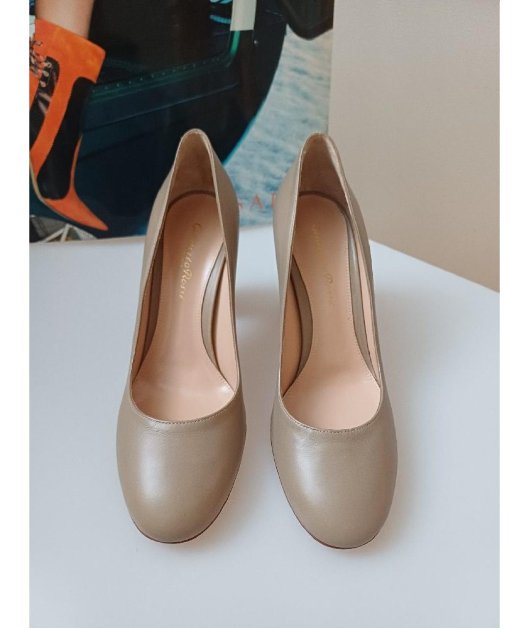 GIANVITO ROSSI Серые кожаные туфли, фото 7