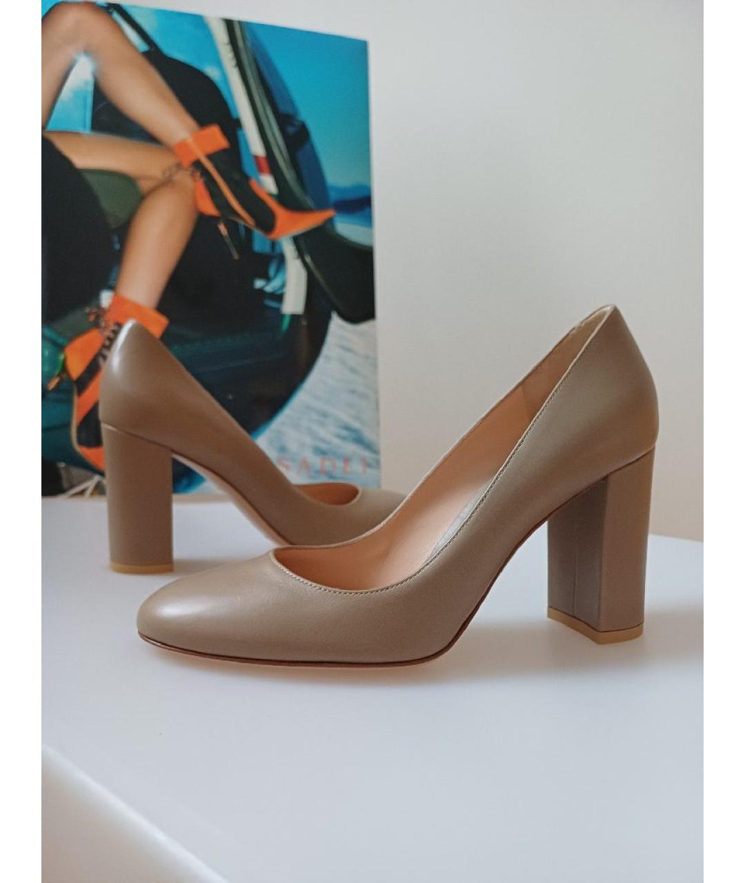 GIANVITO ROSSI Серые кожаные туфли, фото 5