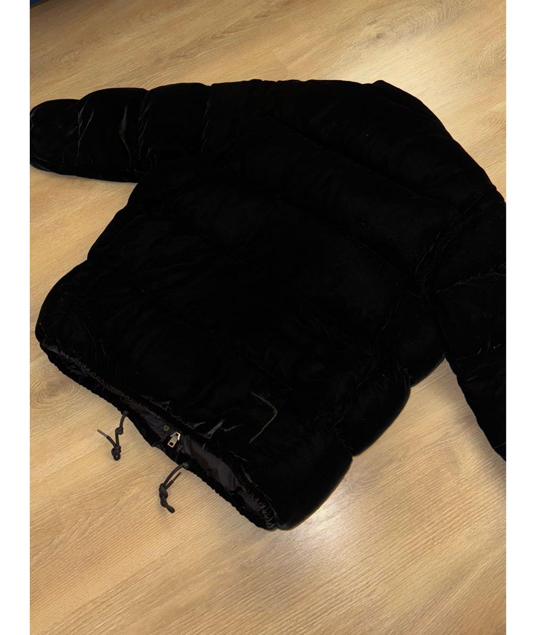 PRADA Черный бархатный пуховик, фото 5