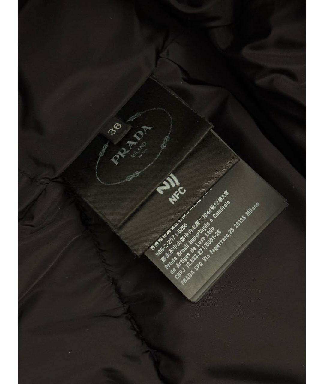 PRADA Черный бархатный пуховик, фото 7