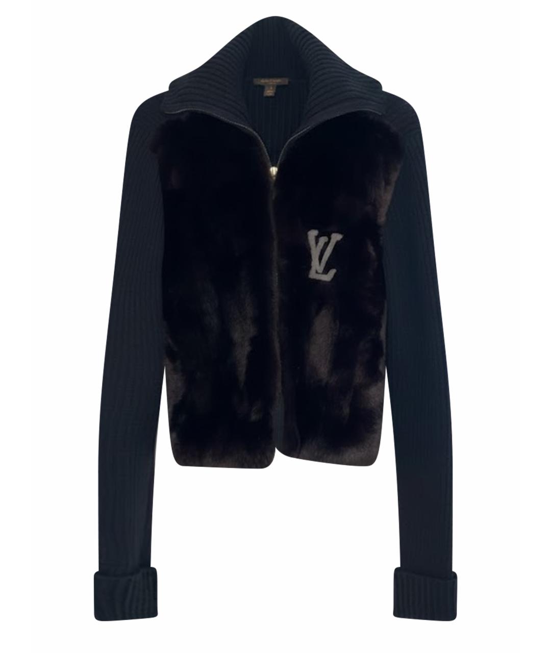 LOUIS VUITTON Черная меховая куртка, фото 1