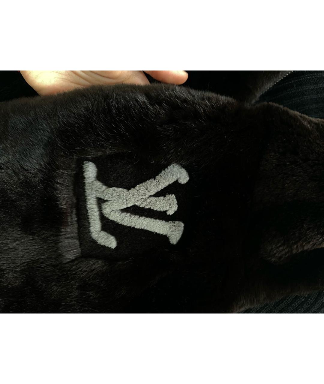 LOUIS VUITTON Черная меховая куртка, фото 7