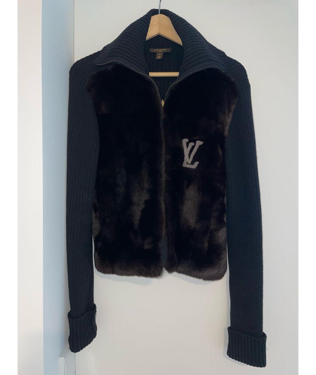 LOUIS VUITTON Черная меховая куртка, фото 8
