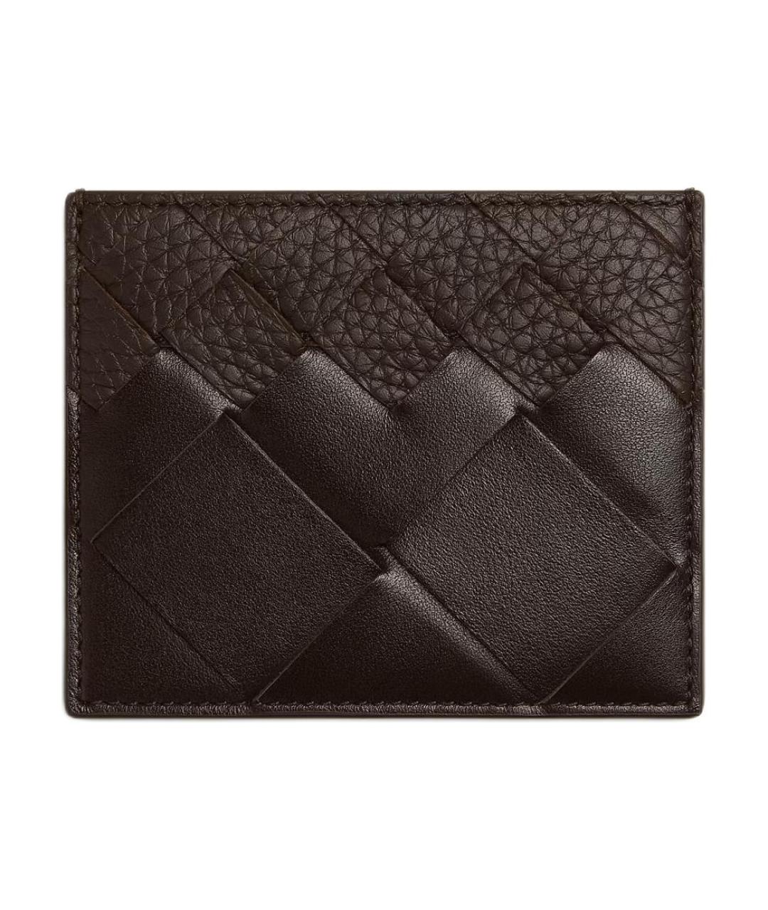 BOTTEGA VENETA Коричневый кожаный кардхолдер, фото 1