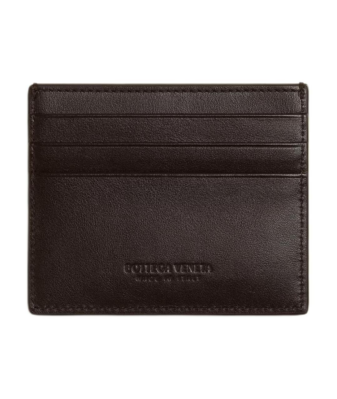 BOTTEGA VENETA Коричневый кожаный кардхолдер, фото 2